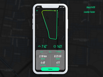 DailyUI #O2O＿Location Tracker app dailyui design location tracker run ui