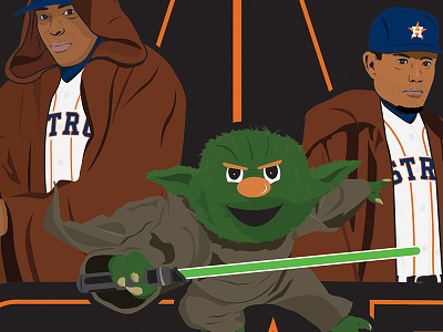 MLB Baseball Houston Astros Star Wars Baby Yoda T Shirt