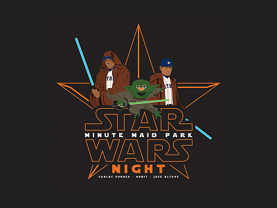 Astros "Star Wars Night" astros baseball giveaway houston mlb postseason promotion shirt sports star wars t shirt