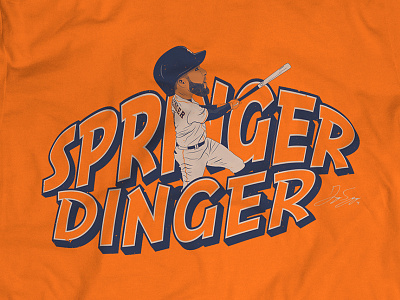 Springer Dinger Promo T-Shirt apparel astros baseball george houston shirt sports springer springer dinger strozone t shirt