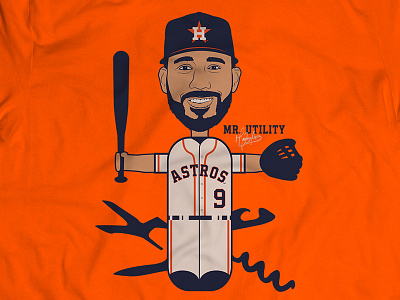 Marwin Gonzalez 'Mr. Utility' Promo Shirt astros baseball giveaway gonzalez houston marwin mlb promotion shirt sports t shirt