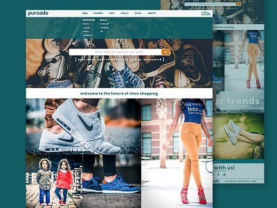 Purcado.com Redesign apparel homepage shoes shopping web web design website