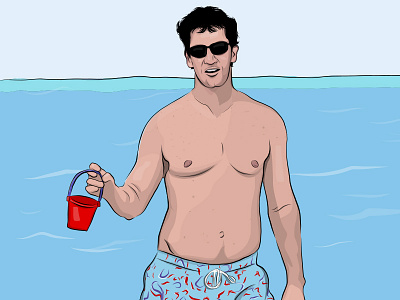 Vacation Eli adobe draw apparel barstool eli football giants illustration manning new york nfl shirt sports