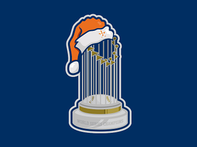 Astros Holiday Card astros baseball champions christmas holiday houston illustration mlb santa trophy world series