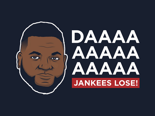 David Ortiz Jankees Lose by Joe Smaldone on Dribbble