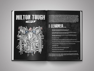 'Milton Tough' - Barstool Coffee Table Book barstool sports drawing illustration ipad pro layout layout design layoutdesign procreate app
