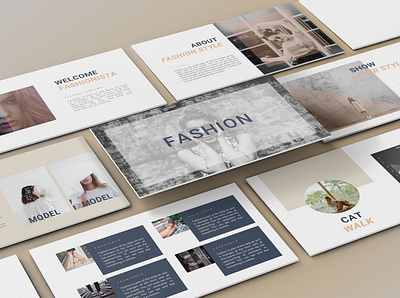 Fashion Google Slides Template #1 app branding design graphic design illustration logo typography ui ux vector