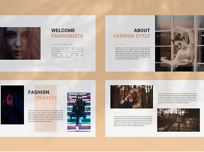 Fashion Google Slides Template #2 app branding design graphic design illustration logo typography ui ux vector