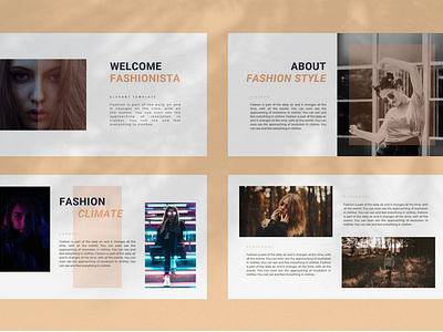 Fashion Google Slides Template #2 app branding design graphic design illustration logo typography ui ux vector