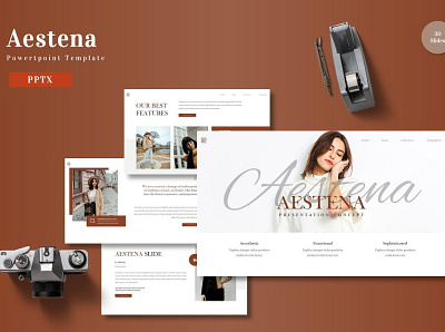 Aestena - Powerpoint #1 app branding design graphic design illustration logo typography ui ux vector