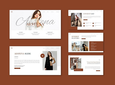 Aestena - Powerpoint #2 app branding design graphic design illustration logo typography ui ux vector