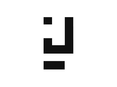 A Personal Brand? 8bit bits blackandwhite brand face identity illustration logo minimalist nerdy subtle tech