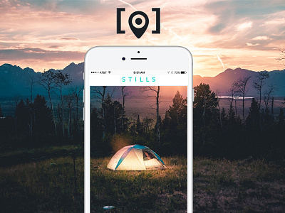 Stills app camping design interface ios iphone logo minimalist mobile photos photosharing