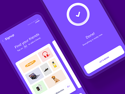 Wishli | Signup Pages account app board cute done flow login moodboard onboarding pintrest process purple register signin signup signup form signup page signup process user flow