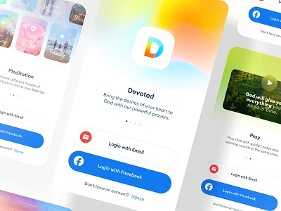 Devoted | Splash Screen Aryana Shakibaei app clean ios ios app login minimal mobile app onboarding screen register signin simple tutorial uidesign ux design ux ui walkthrough