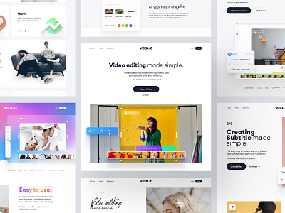 VEED.IO | Home Page Exploration brand brand exploration branding home home screen homepage homepage design interface landing landing page landing page design minimal simple simple clean interface simplicity typography web web design website website concept