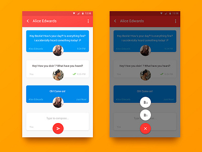 Composing A Text Message android app application clean compose composing material material design message simple sms text