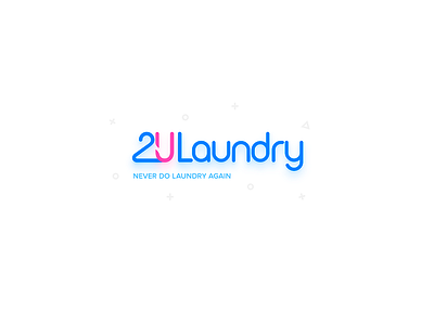 2ulaundry | Logo Design blue brand branding design icon identity laundry logo logomark logotype mark typography