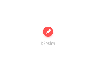 Blosim Logo app icon brand brand identity branding design feather fly icon identity logo logotype symbol
