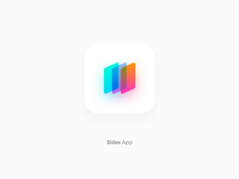 Side app. Logo for a mobile app without a gradient.