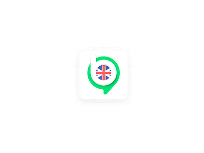 English Podcast | App Icon app application design elearning english green icon ios learn learning logo podcast