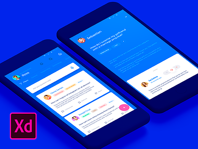 Answerly - Download Adobe XD file adobe xd android answer app application cards download material material design qa question xd