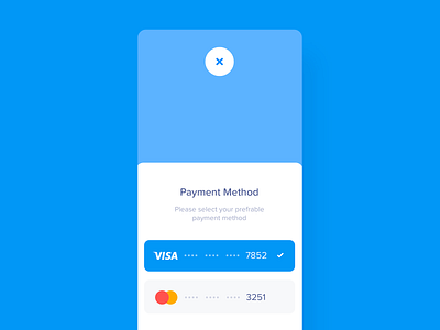 Select Credit Card - Layer app buy credit credit card ecomerce ecommence ios layer mobile mobile app pay payment popup purchase select shop shop app store ui ux