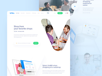 Viabill - Landing Page clean design ecommere landing landing page modern page responsive simple web webpage webpage design website white