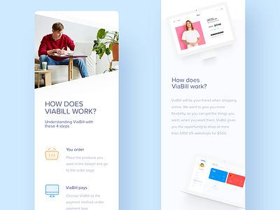 Viabill - How it works (Mobile Version) app application design how it works ios iphone landing landing page landing page design mobile mobile application ui ux web webpage website