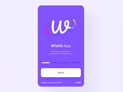 Wishli | Onboarding Screen application clean illustration intro ios ios app ios apps iran login onboarding onboarding screen register signin signup splash splash screen tutorial ui ux walkthrough