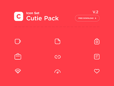 Cutie Pack v.2 | Freebie cute download free freebie freebies icon icon pack icon set resource simple vector