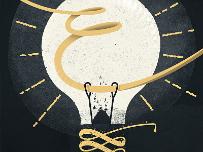 Energy Illustration distressed electricity energy experimental illustration texture typography