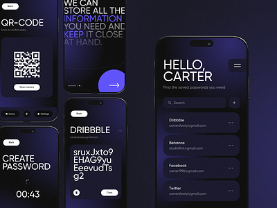 Password personal manager I Mobile App animation app clear design figma home ios mobile app mobile app design mobile design password product ui user interface user interface design ux uxui