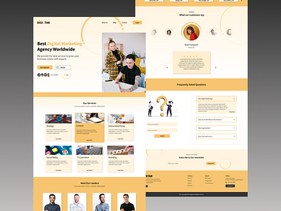 DigiStar - Website Landing Page design figma landing page saas ui webpage website