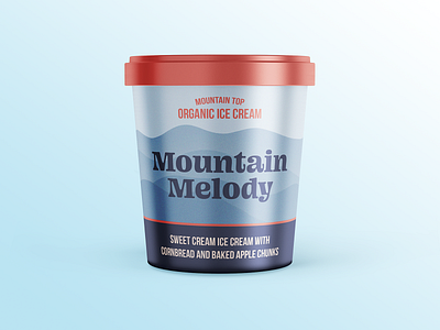 Mountain Melody Ice Cream dribbbleweeklywarmup ice cream mockup mockups photoshop product design