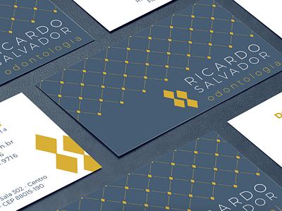 Dentist logo and business card branding business card dentist design geometric golden logo stationary stationery