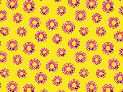 Donuts Pattern cute donut donuts fashion food kawaii kids pattern pink print seamless sweet