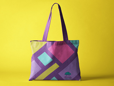 Diva's Bag branding colorful colors design fun geometric illustration logo pattern stationary stationery vector visual identity woman