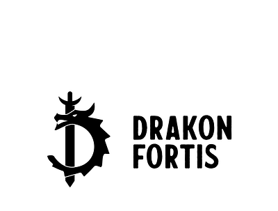 Logo | Drakon Fortis branding design dragon logo sword vector visual identity