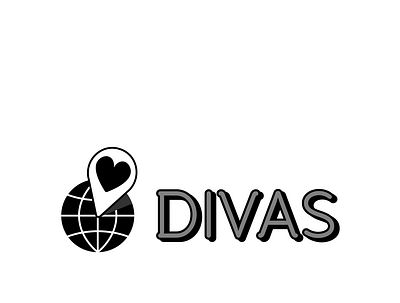 Logo | Divas branding design driver heart logo map motorista pin visual identity world