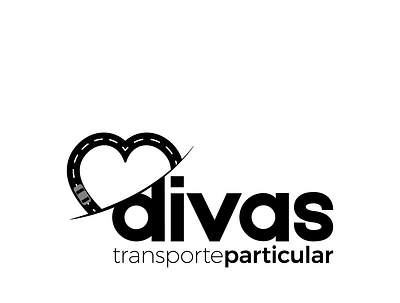 Logo | Divas branding car carro coração cute design driver estrada heart logo road transporte visual identity