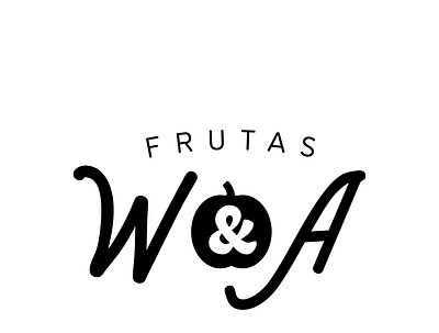 Logo | W&A Frutas ameixa apple branding design fruits frutas hipster logo maçã plum visual identity