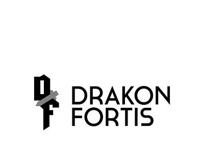 Logo | Drakon Fortis branding design gothic logo medieval sword visual identity