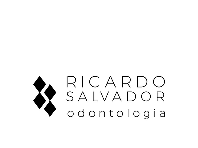 Logo | Ricardo Salvador branding dentist design diamond geometric logo losango visual identity