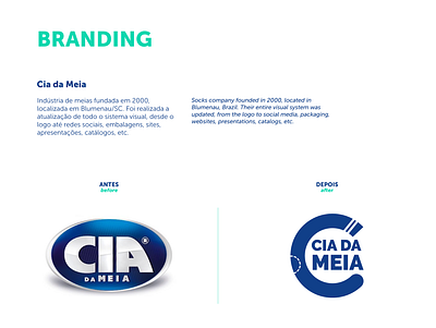 Cia da Meia branding brazil colorful design fun logo meia rebranding redesign socks visual identity visual system