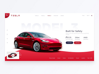 Tesla Homepage Concept