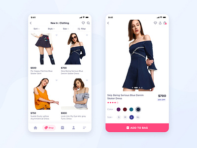 Fashion app behance branding clean clothes clothing design dribbble ecommerce fashion flat graphic design ios mobile shop shopping store typography ui user inteface