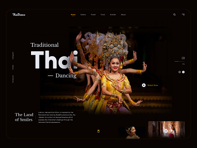 Thai Dance app behance clean concept creative design dribbble flat graphic design landingpage simple thai traditional typography ui user interaction user interface ux web website