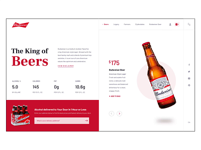 Budweiser Beer animation app beer behance brand business clean creative design dribbble flat graphic design icons principle typography ui user inteface ux web