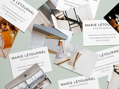 Marie Letournel Photographe Cartes de Visite brand design brand identity brand strategy branding business card design photographer